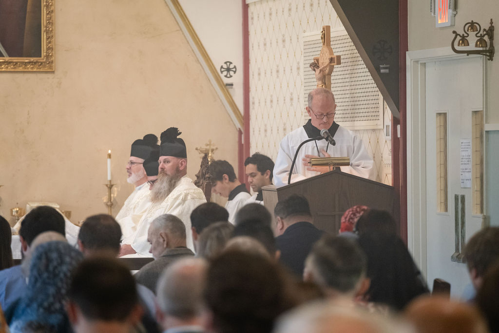 Reading From The Pulpit At Mass